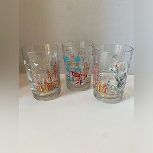 LOT of 3-VTG McDonalds Walt Disney World 25th Anniversary  Mickey/Friends Unisex